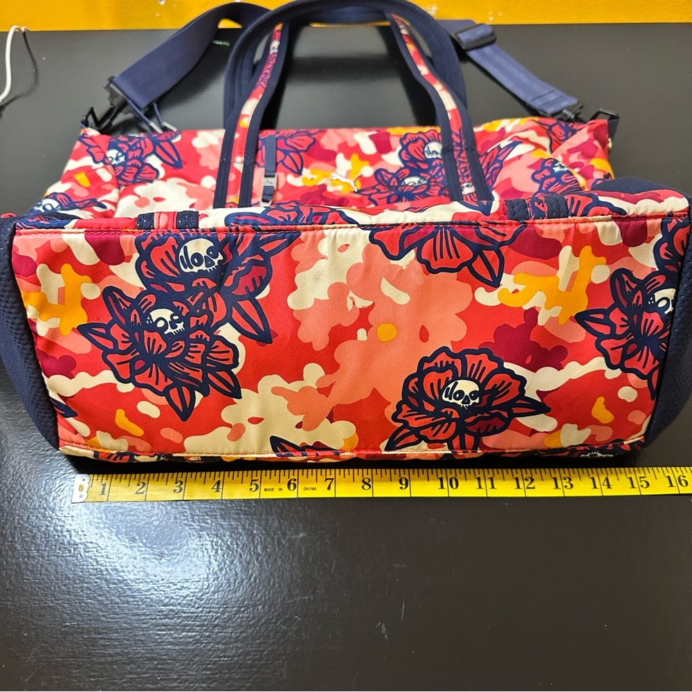 Puma Special Design Rare Floral Skeleton Camouflage Tote Bag in Pink and Blue - Picture 8 of 15